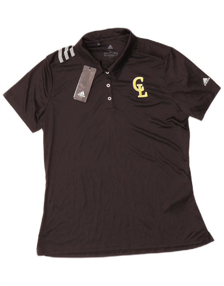Adidas ženska polo majica UK 16/18 veliki crni poliester