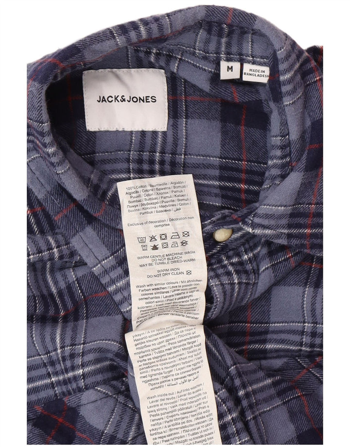 Jack & Jones muška košulja od flanela Srednje tamnoplava karirana pamuk