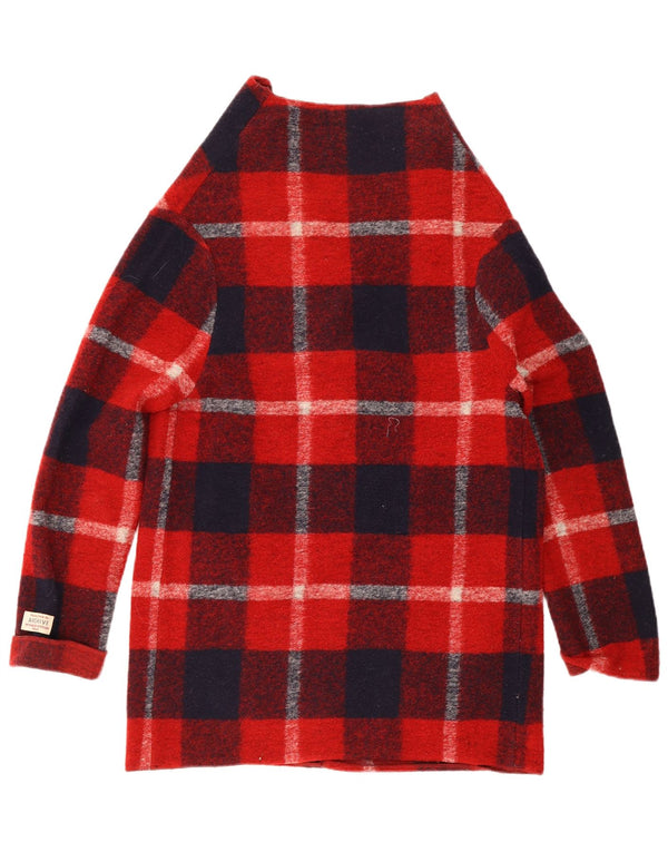 Woolrich ženski kardigan pulover UK 10 Mala crvena karirana vuna