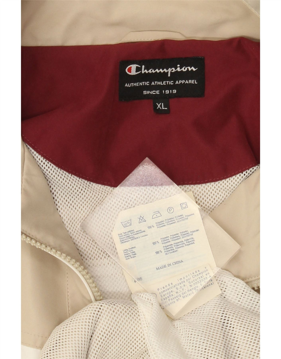 Champion muška bomber jakna UK 42 XL bež poliester u boji