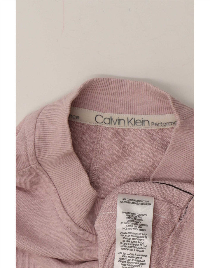 Calvin Klein Ženska prekomjerna majica s grafičkim kratkim rukavima UK 14 srednje ružičasta