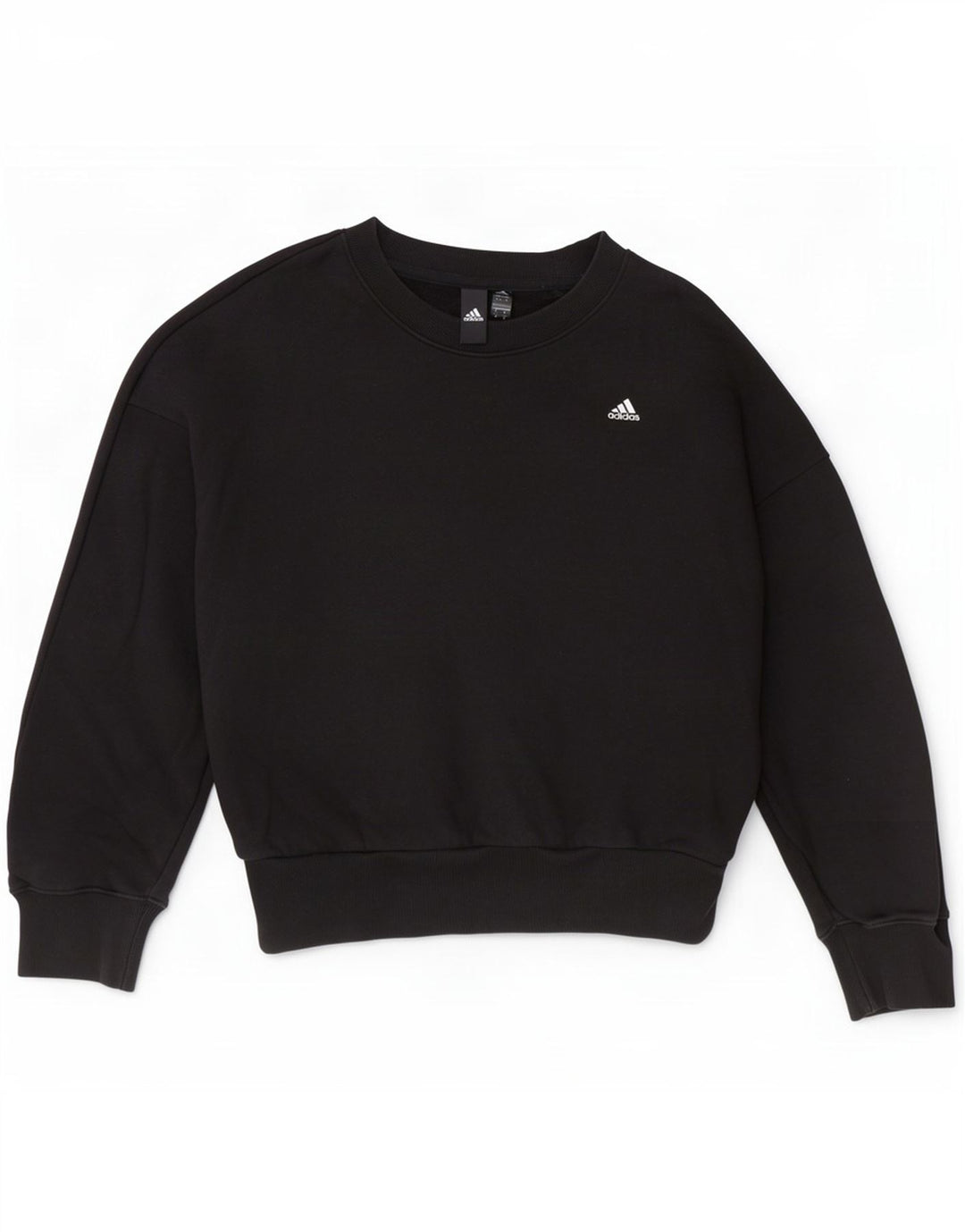 Adidas veliki ženski džemper UK 8/10 mali crni pamuk