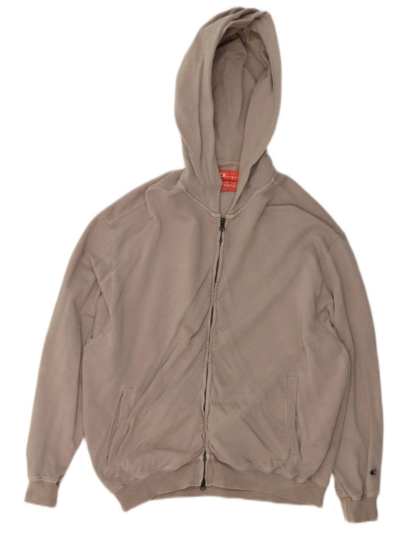 CHAMPION Muški široki pulover s kapuljačom s patentnim zatvaračem XS bež