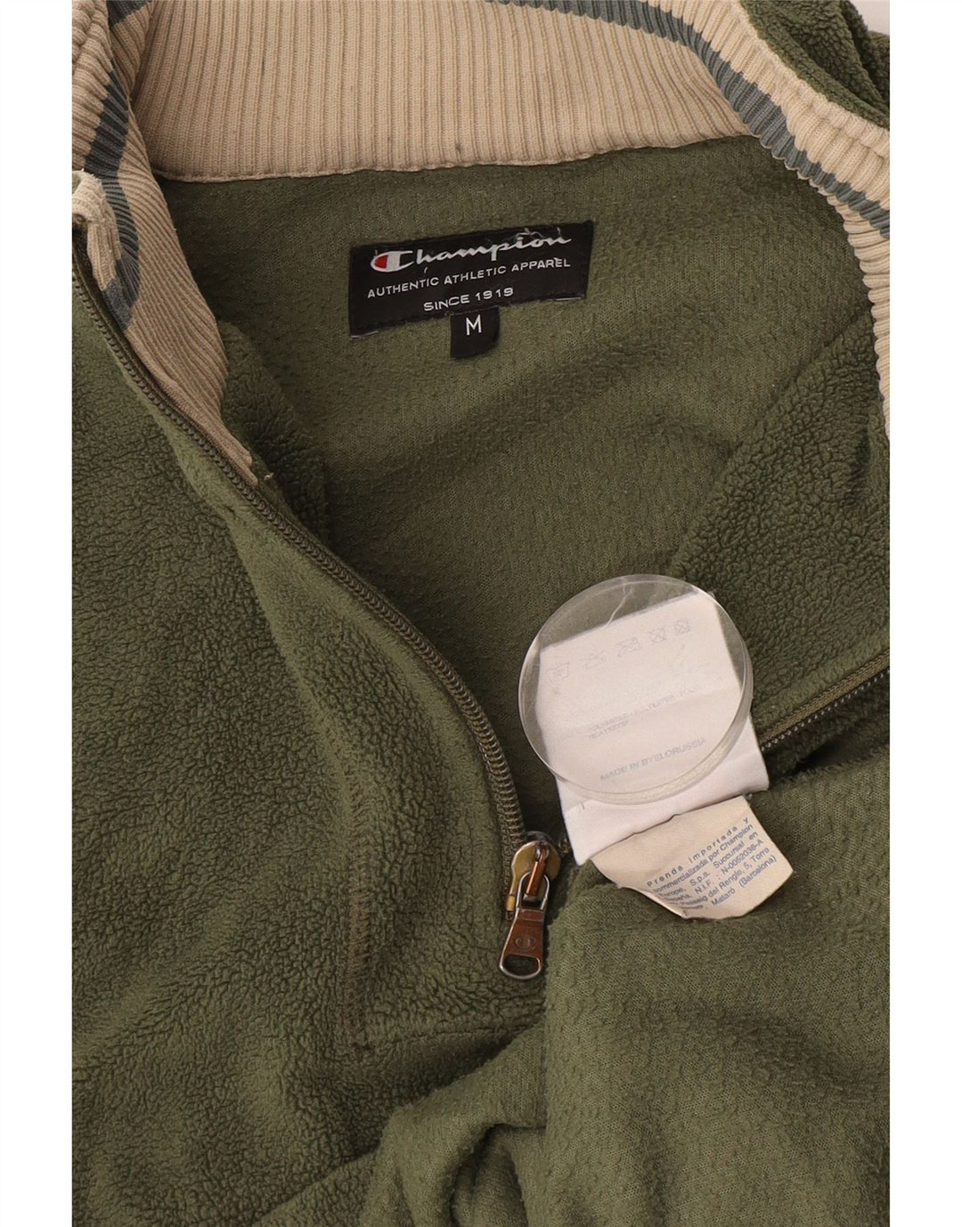 Champion muški džemper od flisa s patentnim izrezom, srednji kaki poliester