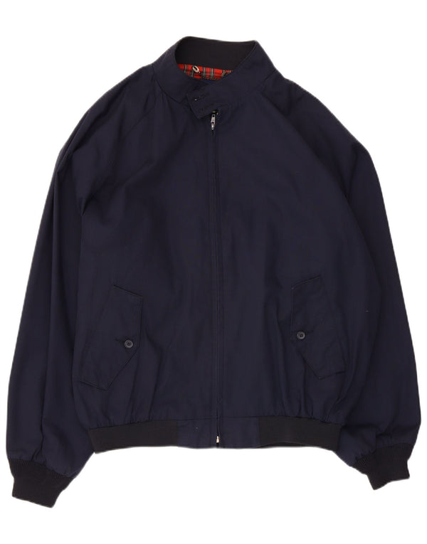 Vintage muška bomber jakna UK 42 XL tamnoplavi poliester