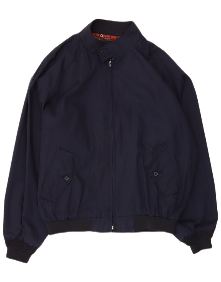 Vintage muška bomber jakna UK 42 XL tamnoplavi poliester