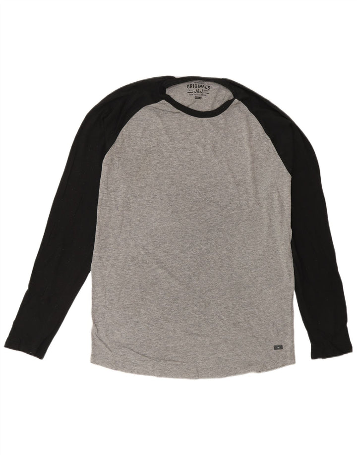 Jack & Jones muška majica dugih rukava, srednje sivi pamuk
