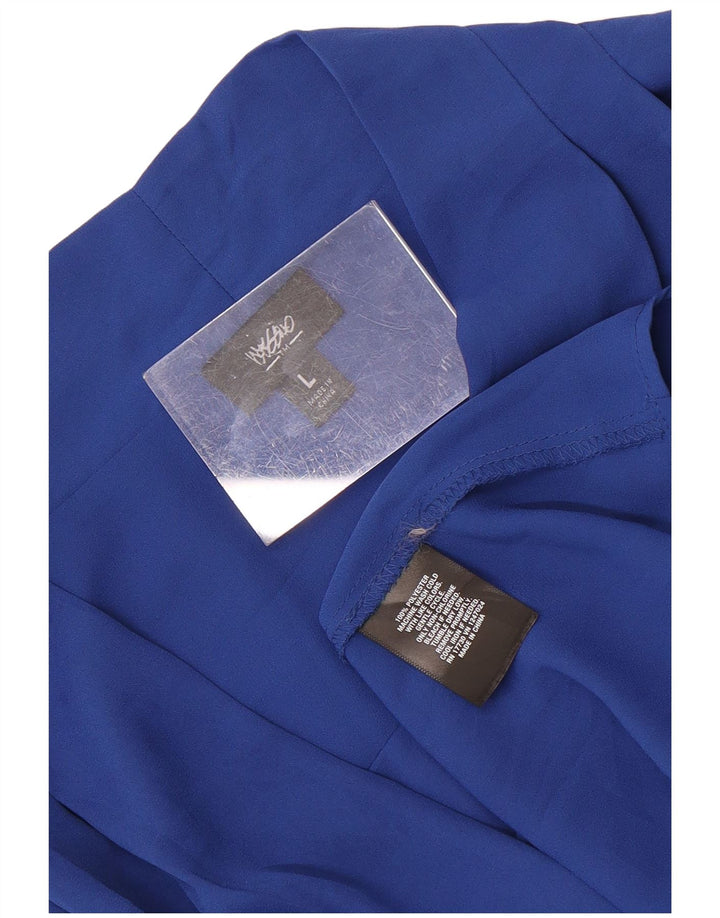 Mossimo ženski gornji dio bluze 3/4 rukava UK 16 veliki plavi poliester