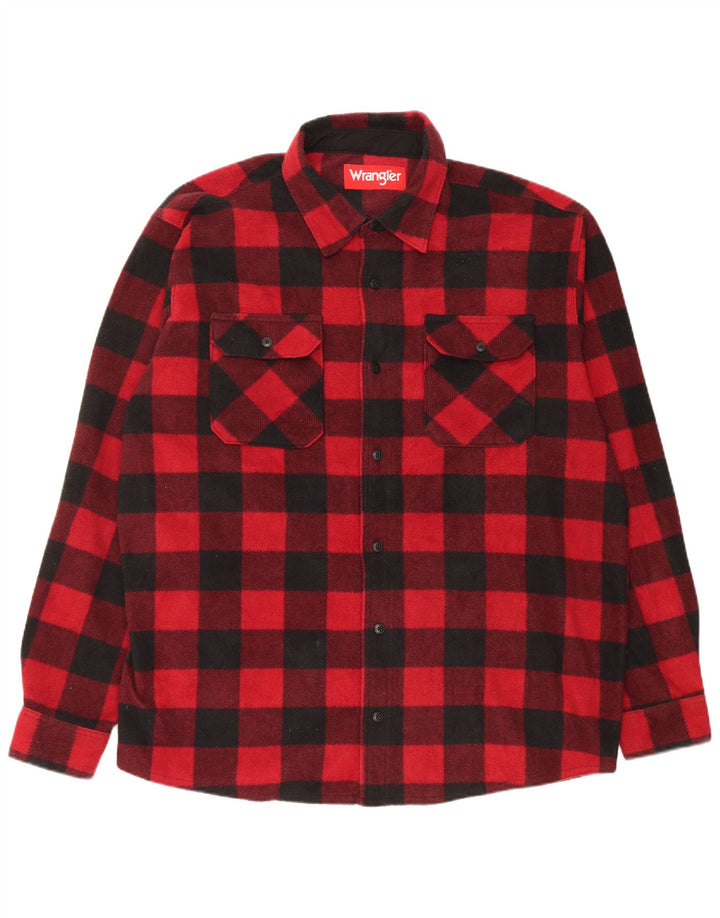 Wrangler muška flanelska košulja XL crveni karirani poliester