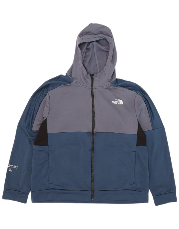 The North Face muški pulover s kapuljačom s patentnim zatvaračem XL plavi poliester u blokovima boja