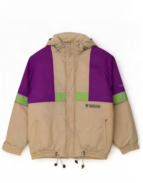 Brugi muška skijaška jakna s kapuljačom UK 44 2XL Off White Colourblock