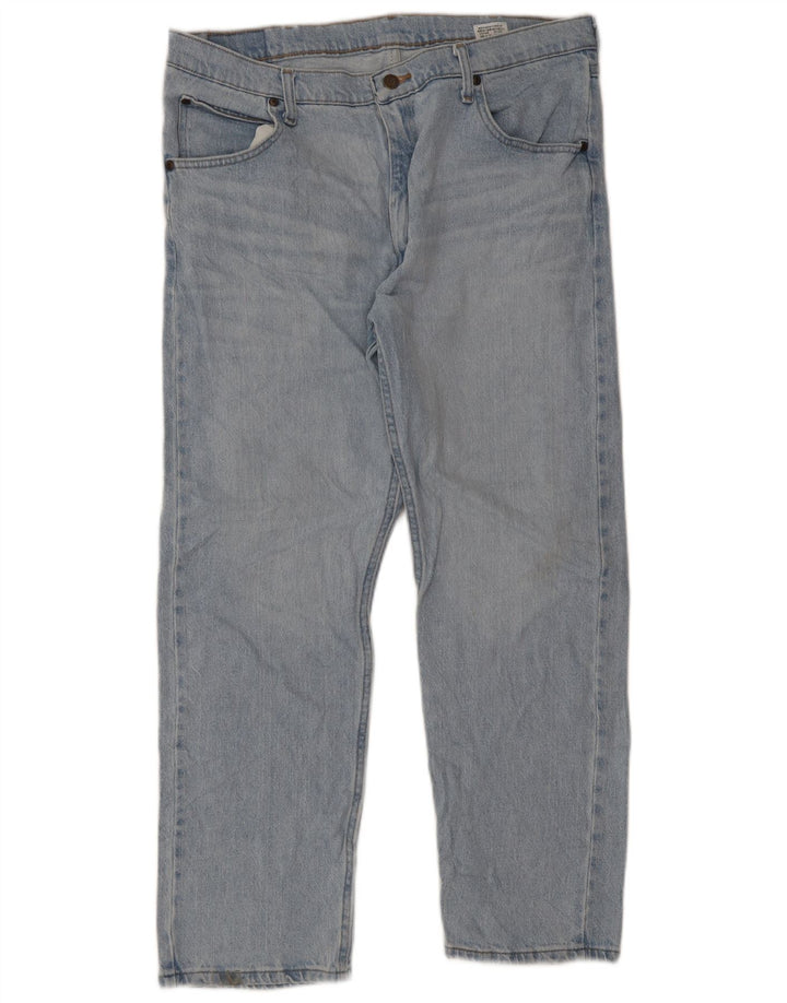 Wrangler muške ravne traperice W36 L29 plavi pamuk