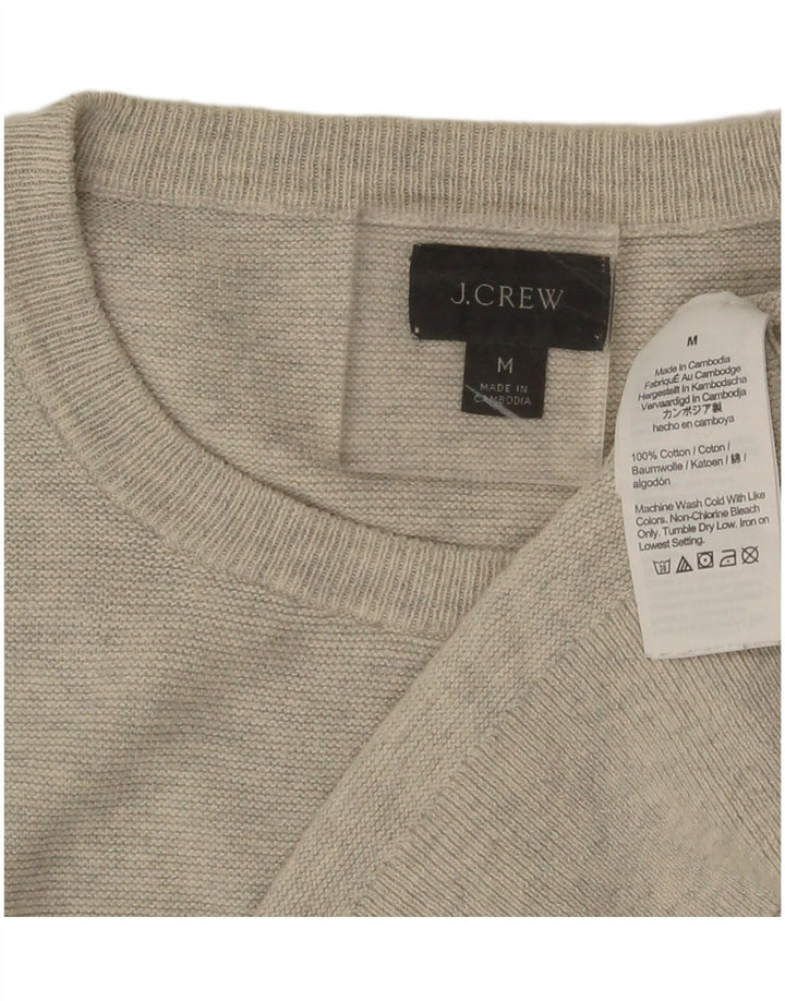 J. Crew Muški džemper s okruglim izrezom Srednje sivi pamuk