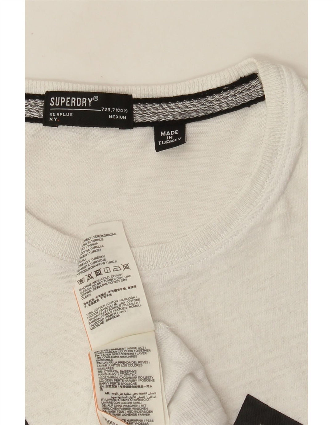 SUPERDRY muška grafička majica kratkih rukava Srednje bijeli pamuk