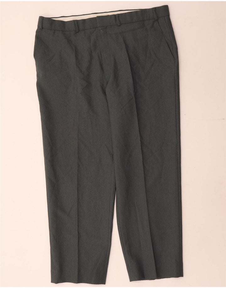 Marks & Spencer muške ravne chino hlače W40 L29 sivi poliester