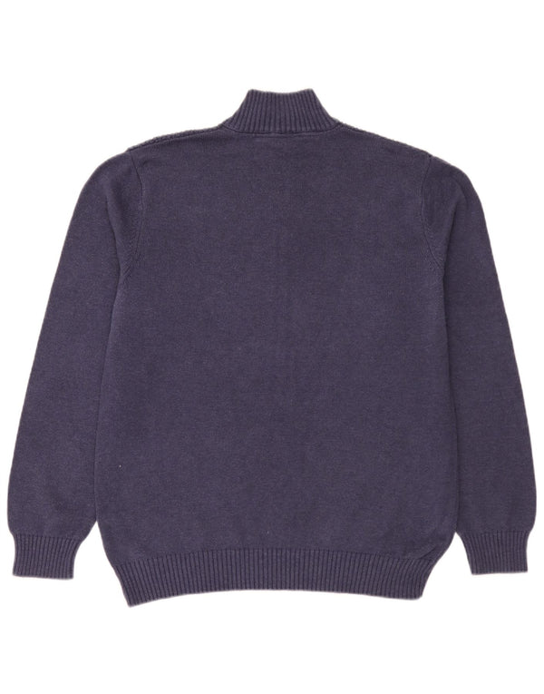 Crew Clothing Muški pulover s izrezom s patentnim zatvaračem XL tamnoplavi pamuk