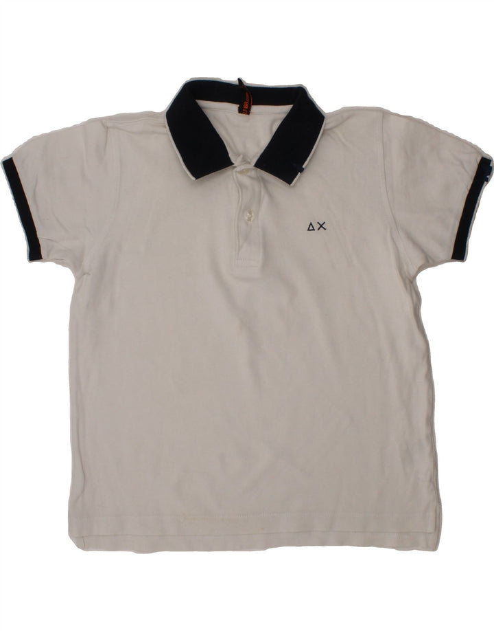 SUN68 Boys Polo Shirt 5-6 Years White Cotton Vintage Sun68 and Second-Hand Sun68 from Messina Hembry 