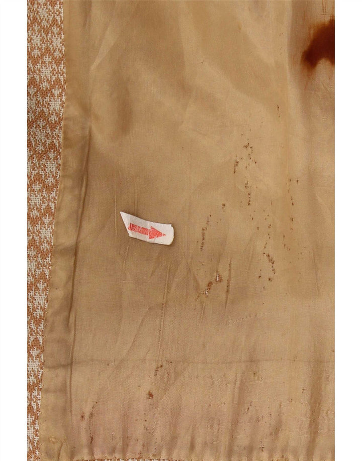 Vintage ženski kaput UK 10 Small Beige Geometric