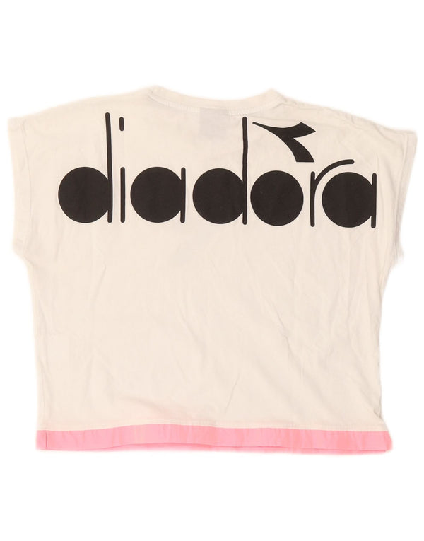 Diadora ženska majica kratkih rukava s grafičkim motivima UK 12 Srednje bijela