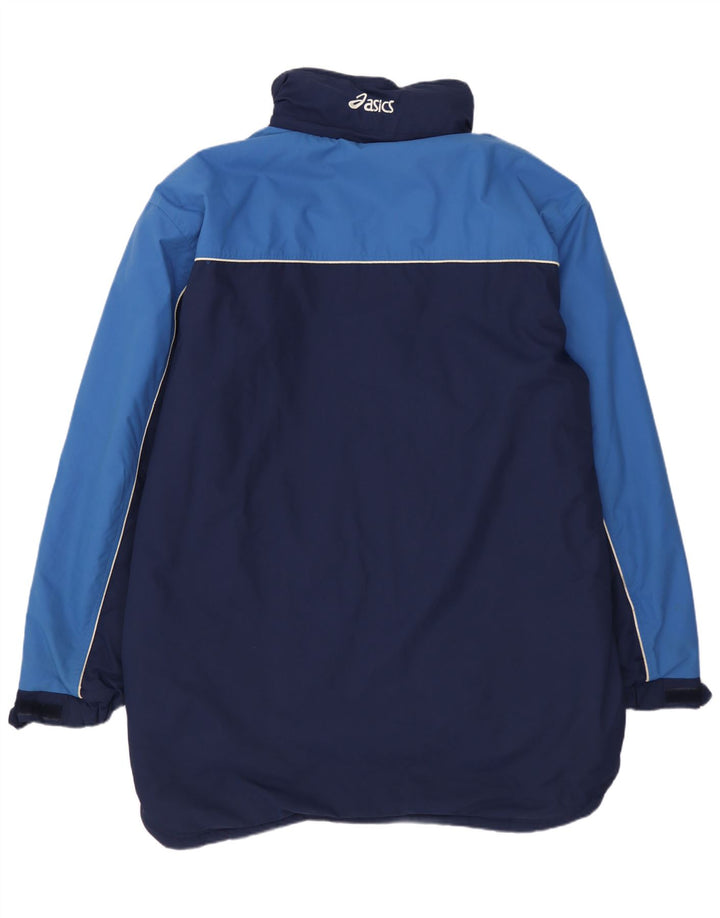 Asics muška jakna vjetrovka UK 40 Large Navy Blue Colourblock Nylon
