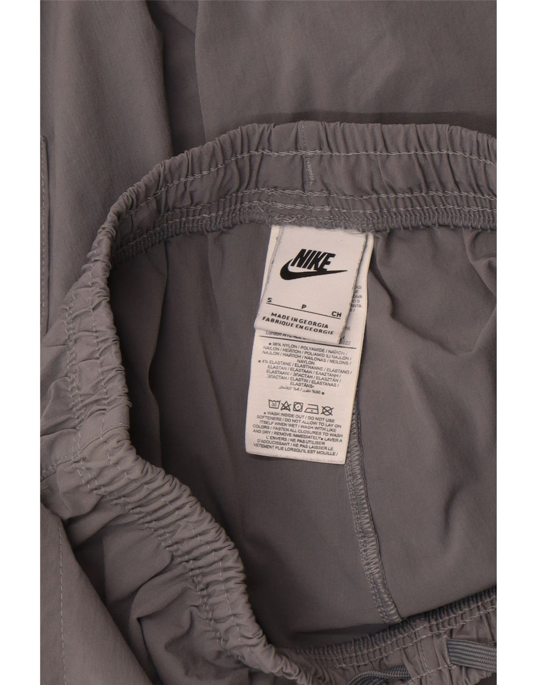 Nike muške kargo trenirke, male sive najlonske hlače