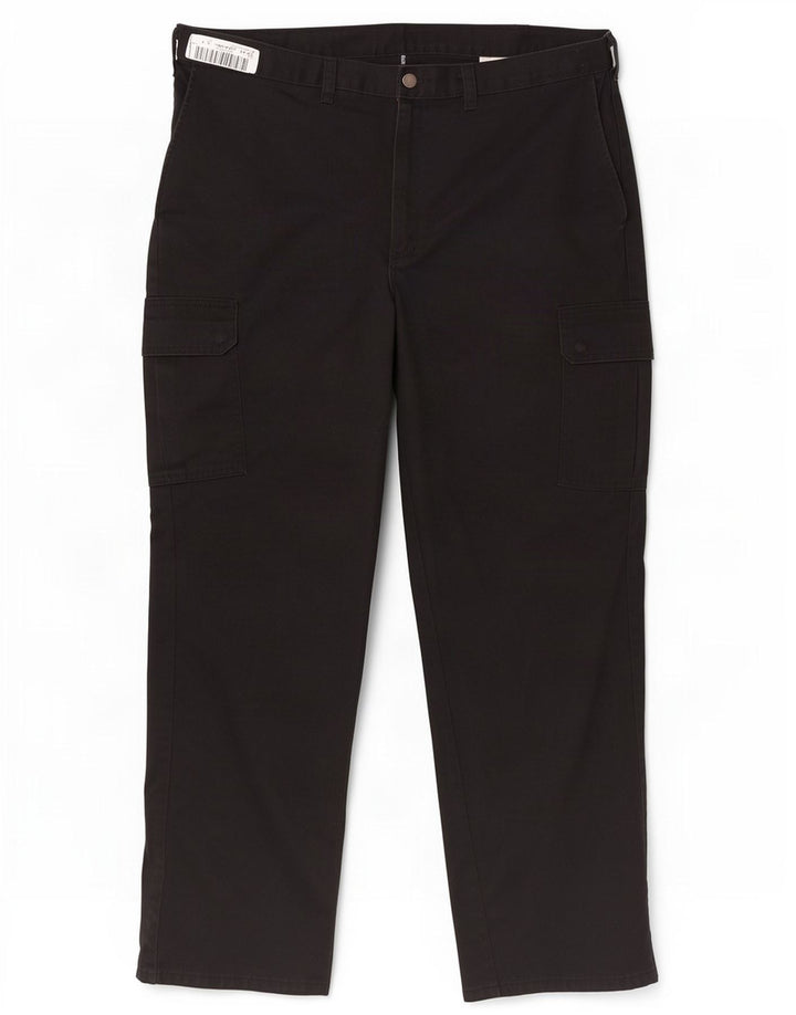 Dickies muške ravne kargo hlače W42 L32 crni poliester