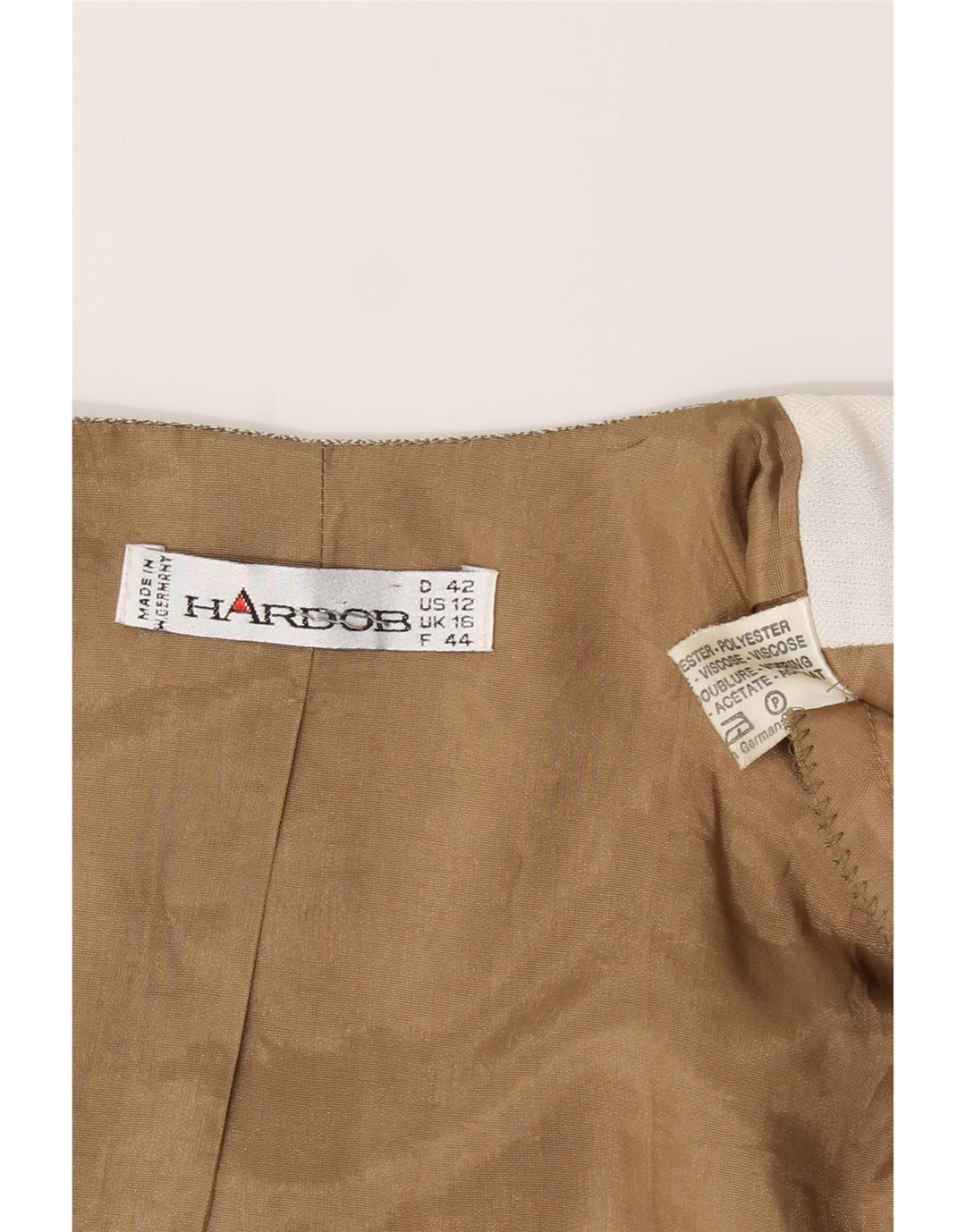 HARDOB Womens Crop Open Blazer Jacket UK 16 Large Grey Colourblock Vintage Hardob and Second-Hand Hardob from Messina Hembry 