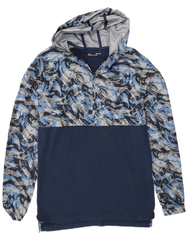 Under Armour muška majica s kapuljačom s patentnim zatvaračem Mali tamnoplavi kamuflažni pamuk