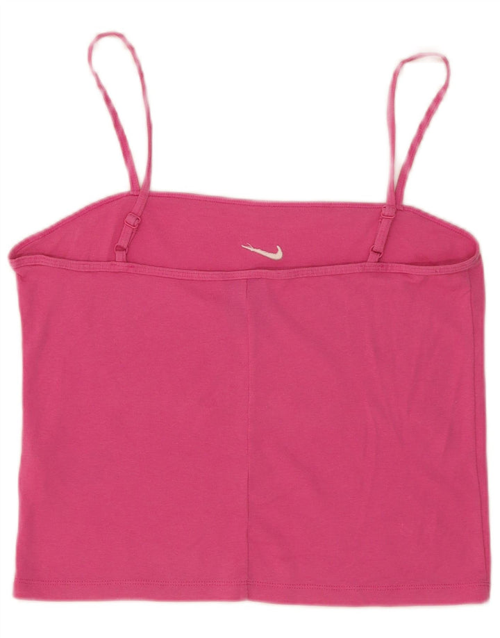 Nike Womens Cami Top UK 14 Large Pink Cotton