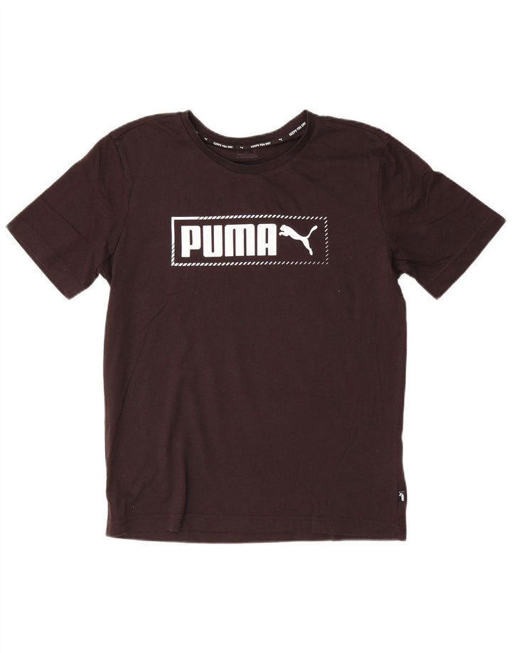 Puma muška majica kratkih rukava s grafičkim motivima, mali crni pamuk
