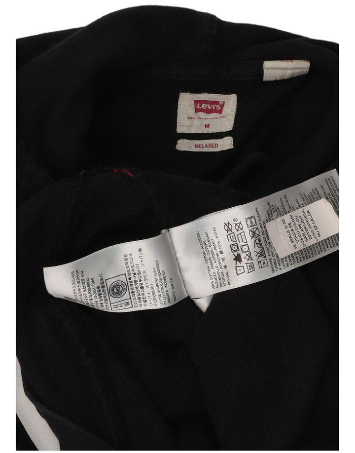 Levi's muška majica s kapuljačom srednje veličine, crni pamuk
