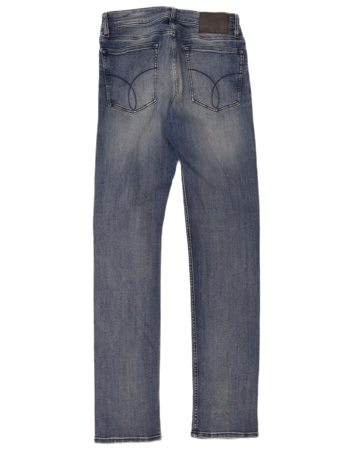 Ženske uske traperice Calvin Klein W29 L32 plavi pamuk