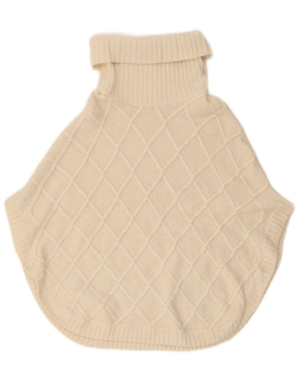 Massimo Dutti ženski pončo džemper s rol izrezom UK 18 XL bijeli