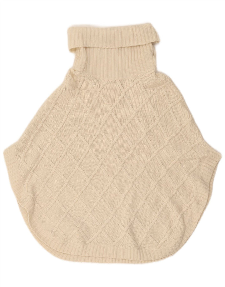 Massimo Dutti ženski pončo džemper s rol izrezom UK 18 XL bijeli
