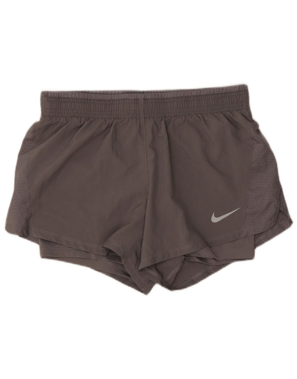 Nike ženske kratke sportske hlače Dri Fit UK 10 male sive