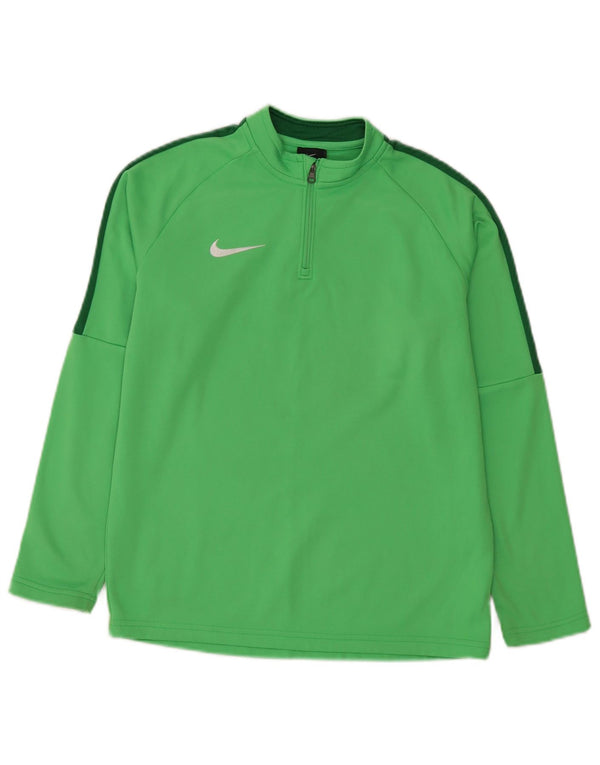 Nike Boys Dri Fit Pullover Trenirka Top 12-13 Years Large Green