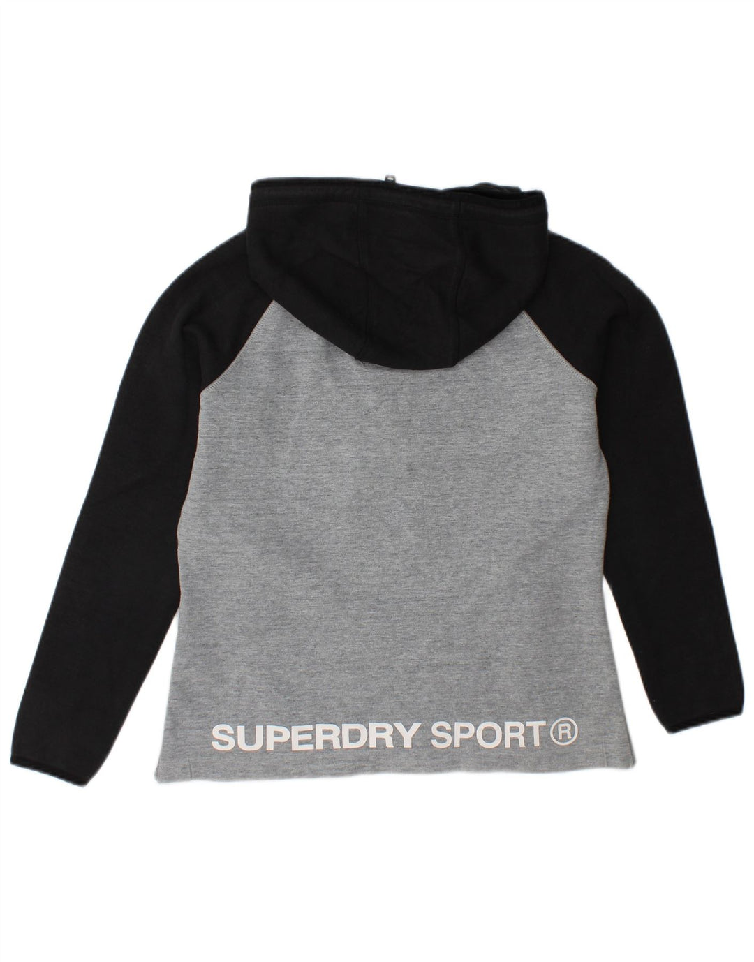 SUPERDRY Ženska majica s kapuljačom s kapuljačom UK 14 srednje siva boja
