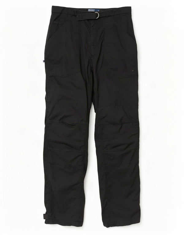 Polo Ralph Lauren Mens Straight Cargo Trousers XL W38 L33 Black Cotton