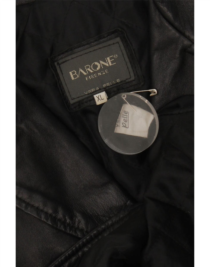 Barone ženski kožni kaput UK 18 XL crna koža