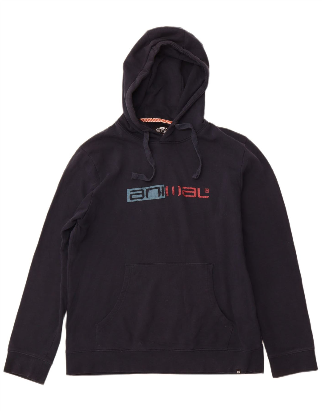 ANIMAL Muška majica s kapuljačom s kapuljačom, veliki tamnoplavi pamuk