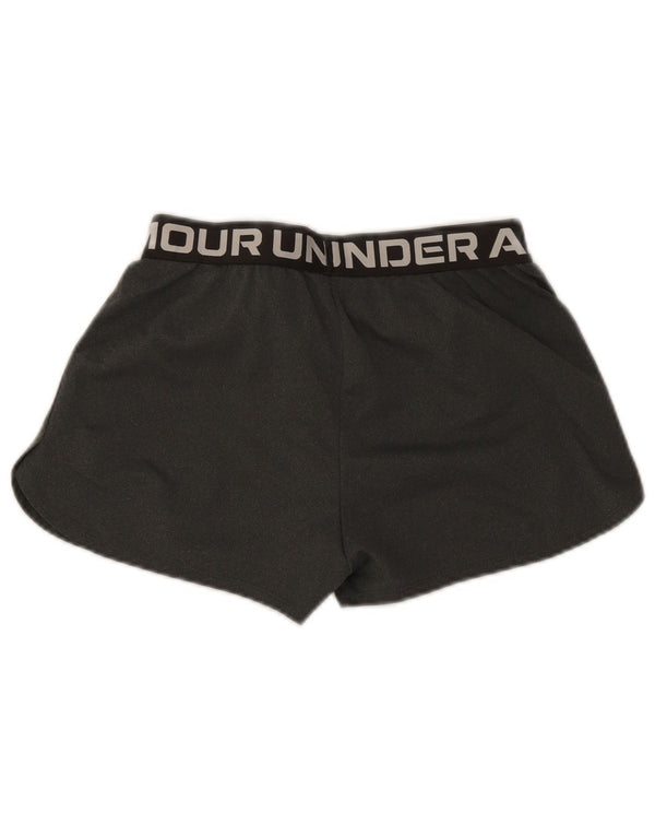 Under Armour Boys Heat Gear Graphic Sport Shorts 11-12 Years Large Grey