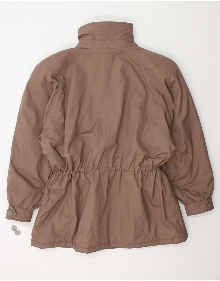 VINTAGE Womens Windbreaker Coat EU 46 XL Brown Polyester Vintage Vintage and Second-Hand Vintage from Messina Hembry 