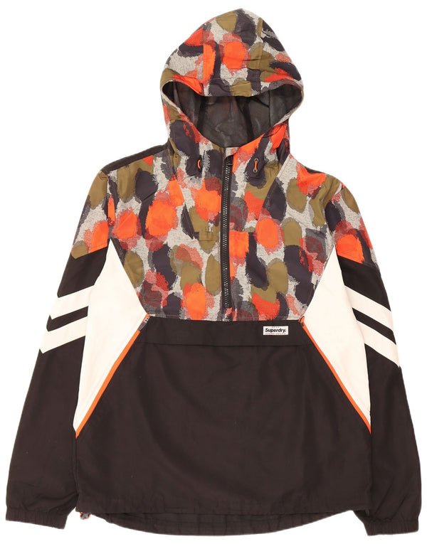 SUPERDRY muška kišna jakna s kapuljačom UK 40 velika crna točkasta