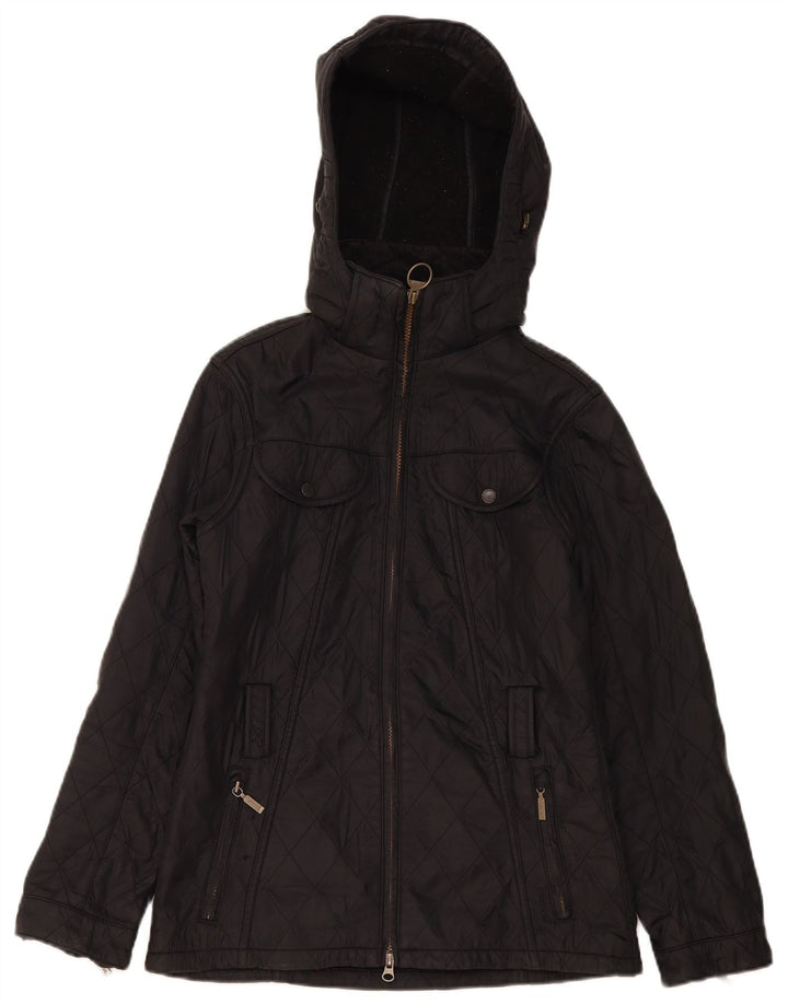 Barbour ženska prošivena jakna s kapuljačom UK 8 Mala crna