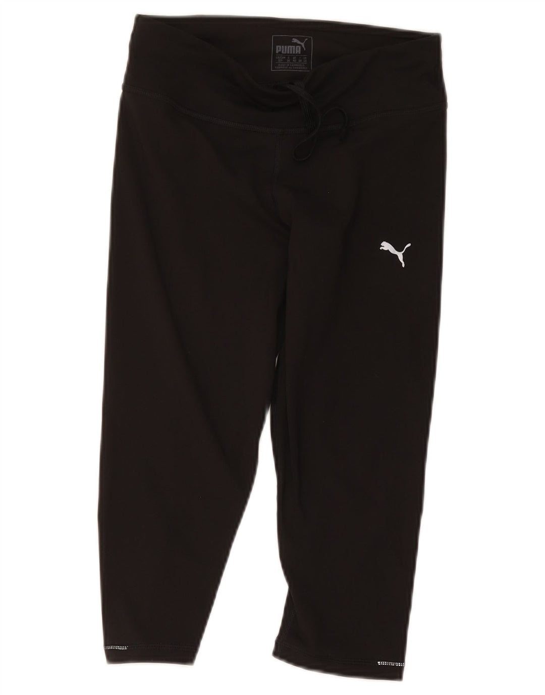 Puma ženske Capri trenirke hlače UK 10 male crne poliesterske