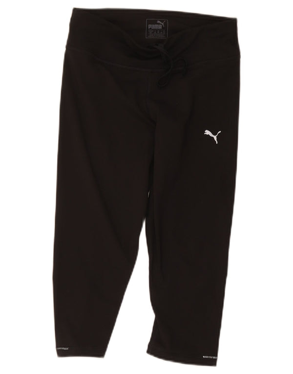 Puma ženske Capri trenirke hlače UK 10 male crne poliesterske