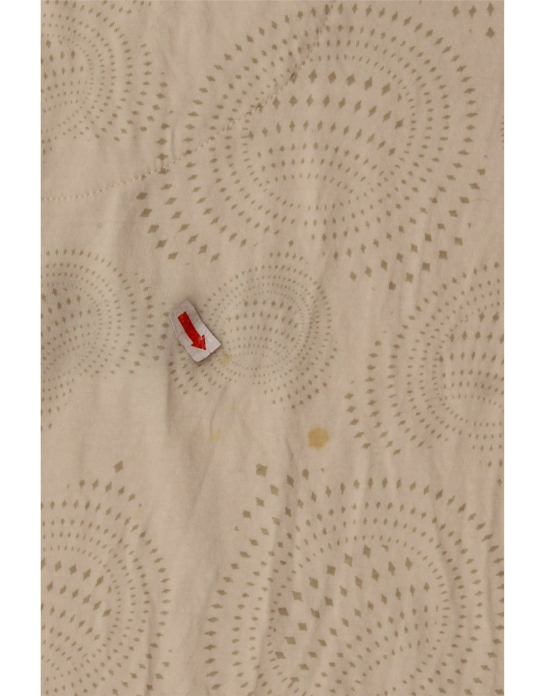 DESIGUAL Ženska majica kratkih rukava s grafičkim motivima UK 14 Veliki bež točkasti pamuk