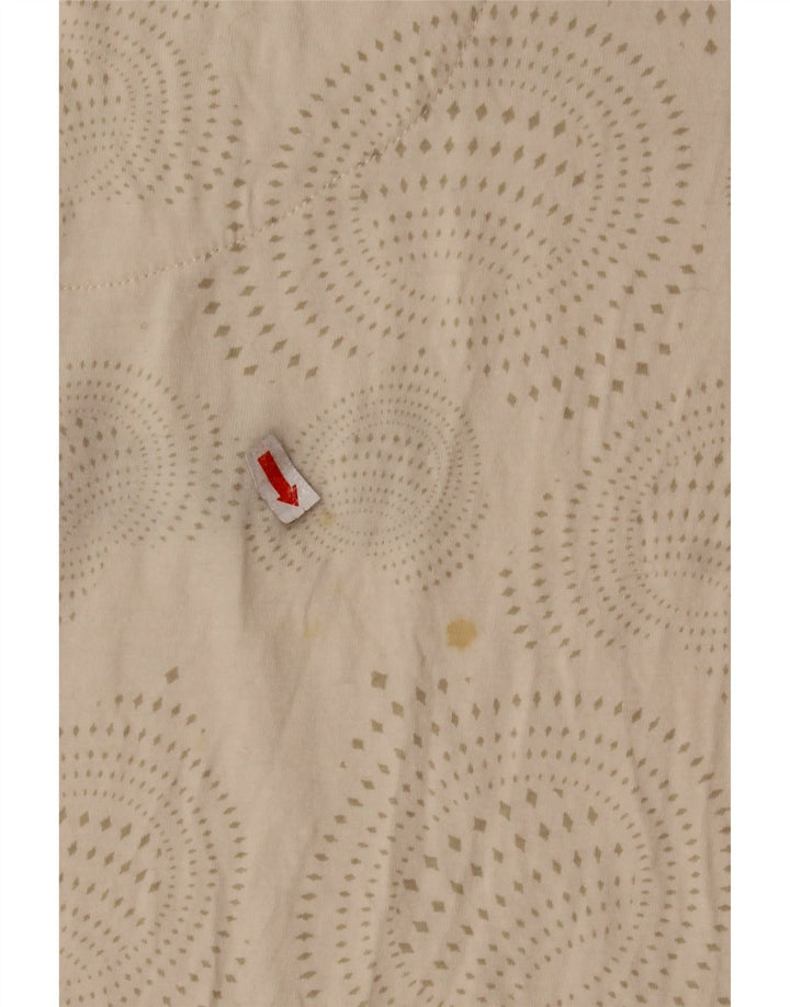 DESIGUAL Ženska majica kratkih rukava s grafičkim motivima UK 14 Veliki bež točkasti pamuk