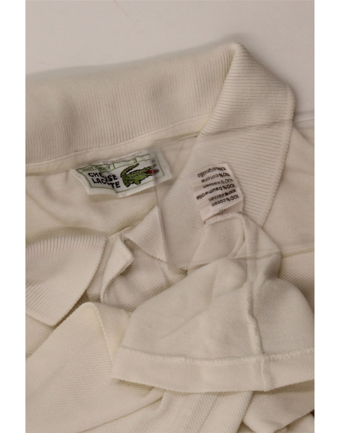 LACOSTE Muška polo majica Veličina 3 Mala bijela pamučna
