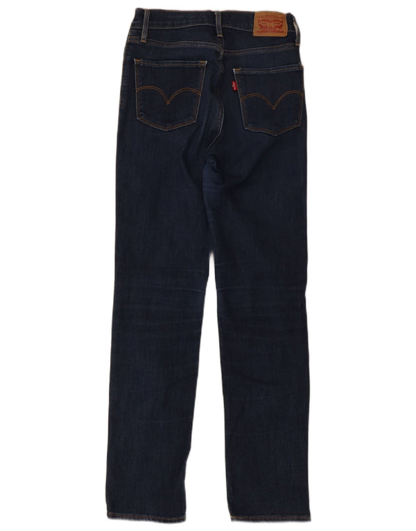 Levi's ženske ravne traperice visokog struka 724 W24 L28 tamnoplavi pamuk